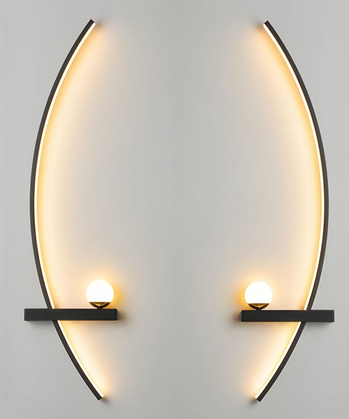 2 Pack Modern Bedroom Wall Light 3 Color Temperature Change LED Black Wall Sconces for Living Room 33.46 inch Linear Wall Lamp Lighting Indoor Warm Light Wall Lighting Fixtures