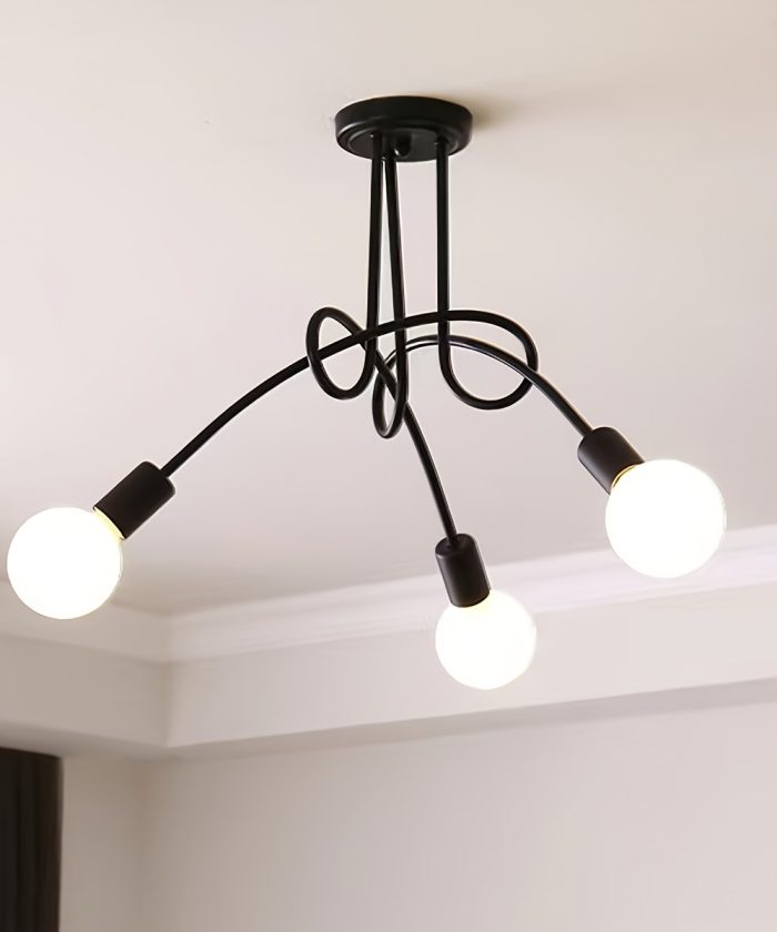 Modern Pendant Light, Vintage Chandelier, Industrial Style Ceiling Light for Kitchen And Dining Room, Sputnik Pendant Light for Bedroom, Ceiling Lamp for Living Room (Bulbs Not Included)
